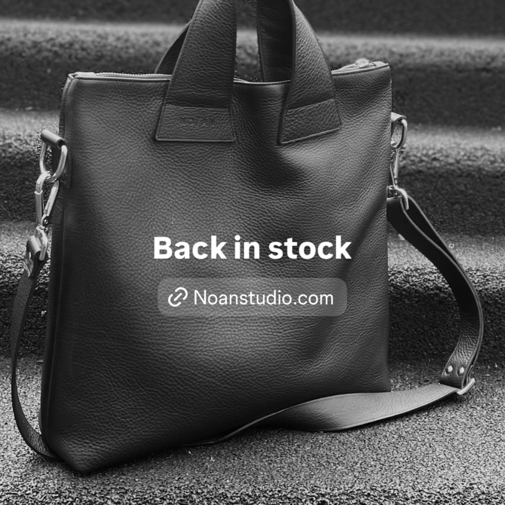 No/An Studio Simo Tote black leather NEW - Picture 11 of 16